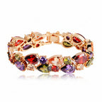Rainbow Zircon Bracelet Rose Gold Pakistani Women