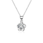 Plum Blossom Pendant Necklace White Diamond Lace Fashion