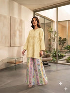 2 Pcs Women's Unstitched Chikankari Embroidered Suit
