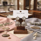 Silver Plated Crystal Jhumka Earrings for Women 2 Pcs