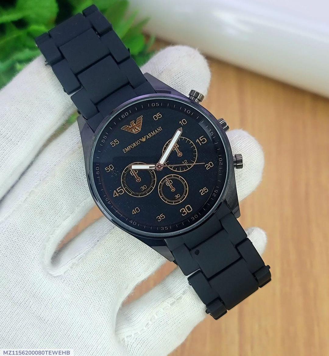 Emporio Armani Chronograph Watch Stainless Steel Black