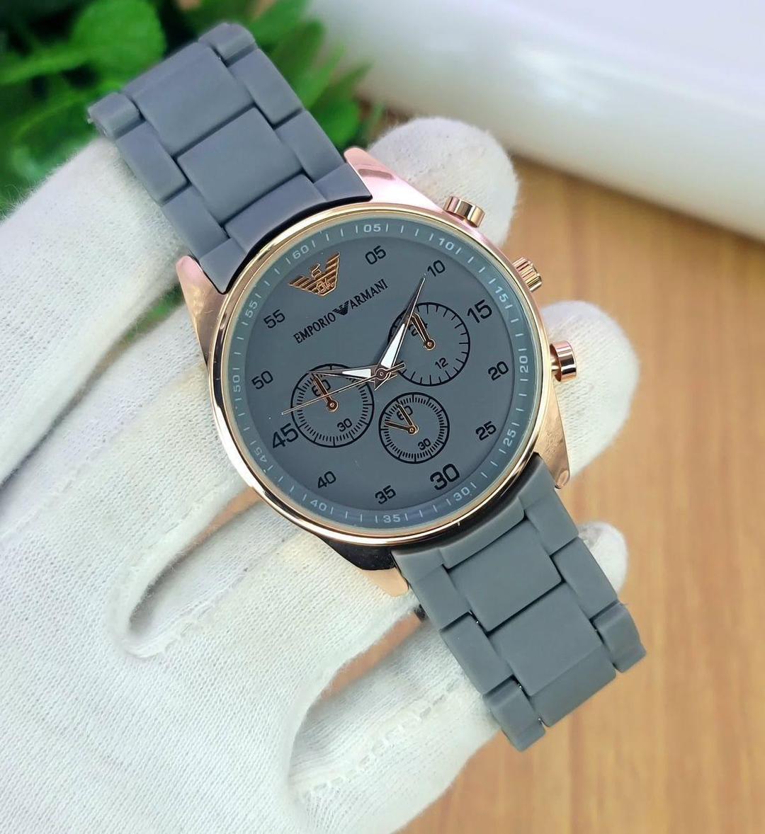 Emporio Armani Chronograph Watch Stainless Steel Black