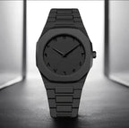 Men's Carbon Fiber Black Arabic Watch