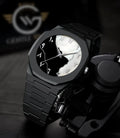 Men's Black Carbon Fiber Arabic Dial Watch