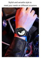 Men's Black Carbon Fiber Arabic Dial Watch