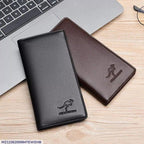 Premium Leather Wallet for Men Black Brown Kangaroo Logo