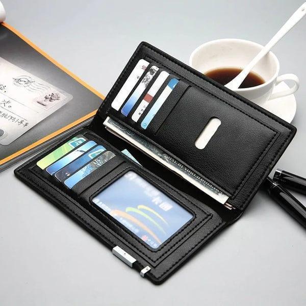 Premium Leather Wallet for Men Black Brown Kangaroo Logo