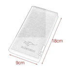 Premium Leather Wallet for Men Black Brown Kangaroo Logo