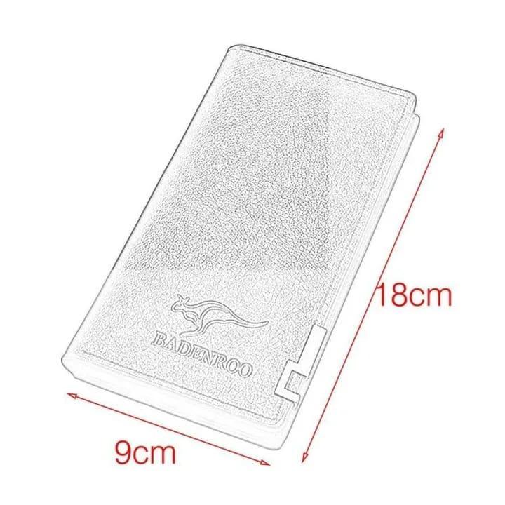 Premium Leather Wallet for Men Black Brown Kangaroo Logo