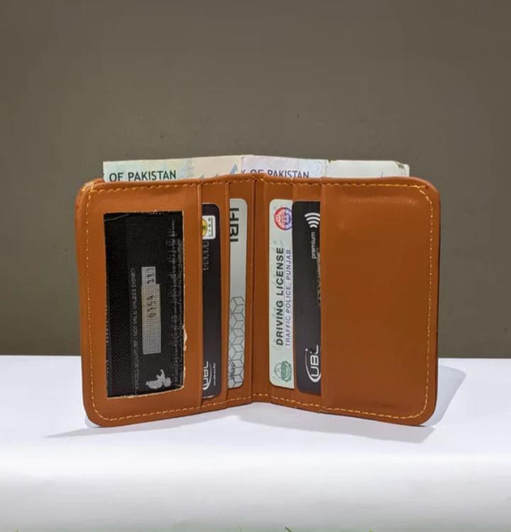 Men's Leather Wallet Black Orange Gray Puma Logo