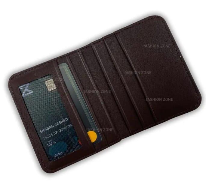 Men's Leather Wallet Black Orange Gray Puma Logo