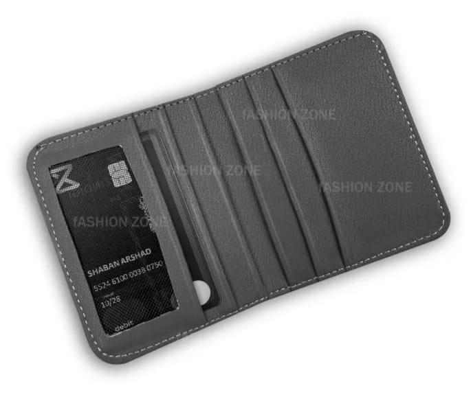 Men's Leather Wallet Black Orange Gray Puma Logo