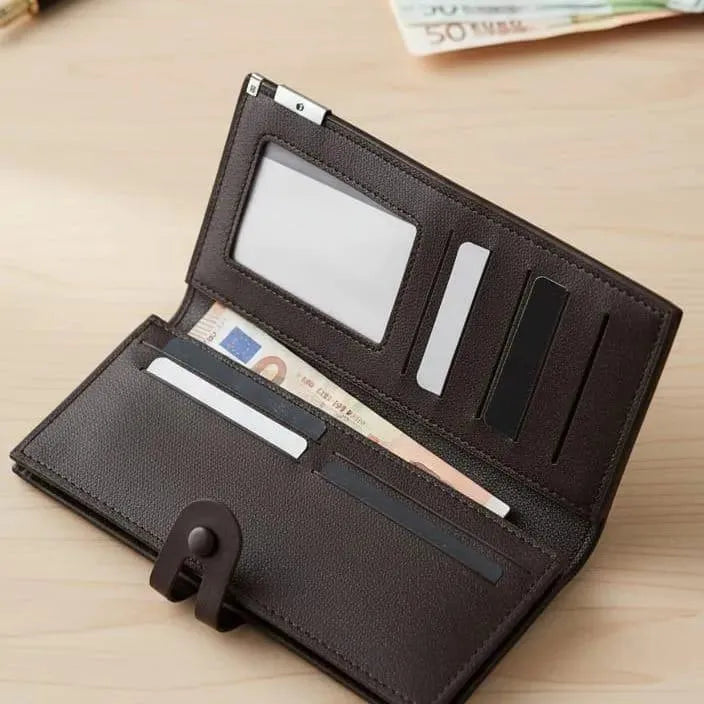 Leather Bi Fold Wallet for Men Women Multicolor