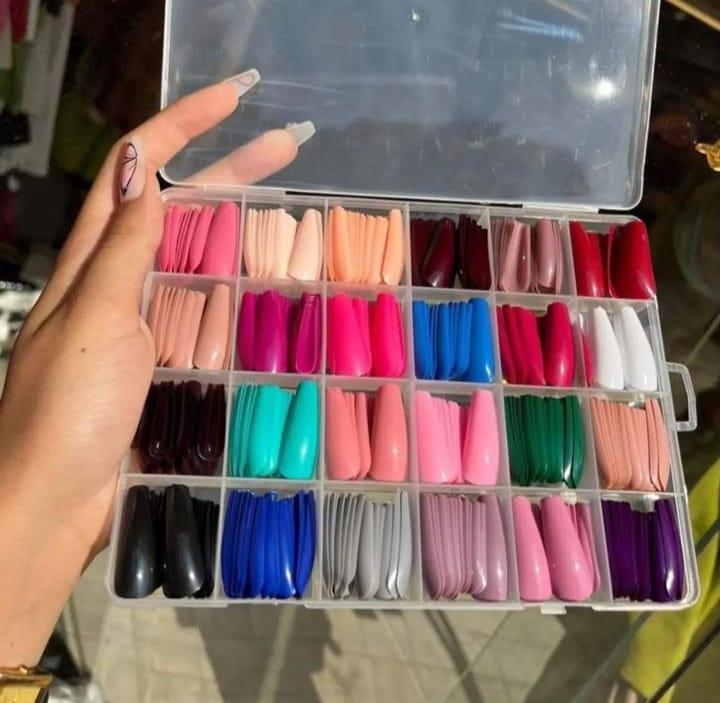 Multicolor Fake Nails Pack of 576 ABS Plastic