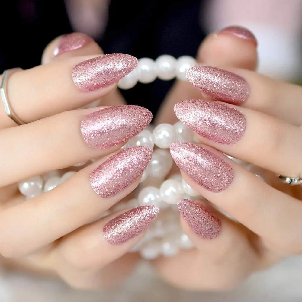 Fancy Glitter Multicolor Long Sticker Nails Pack