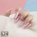 Fancy Glitter Multicolor Long Sticker Nails Pack