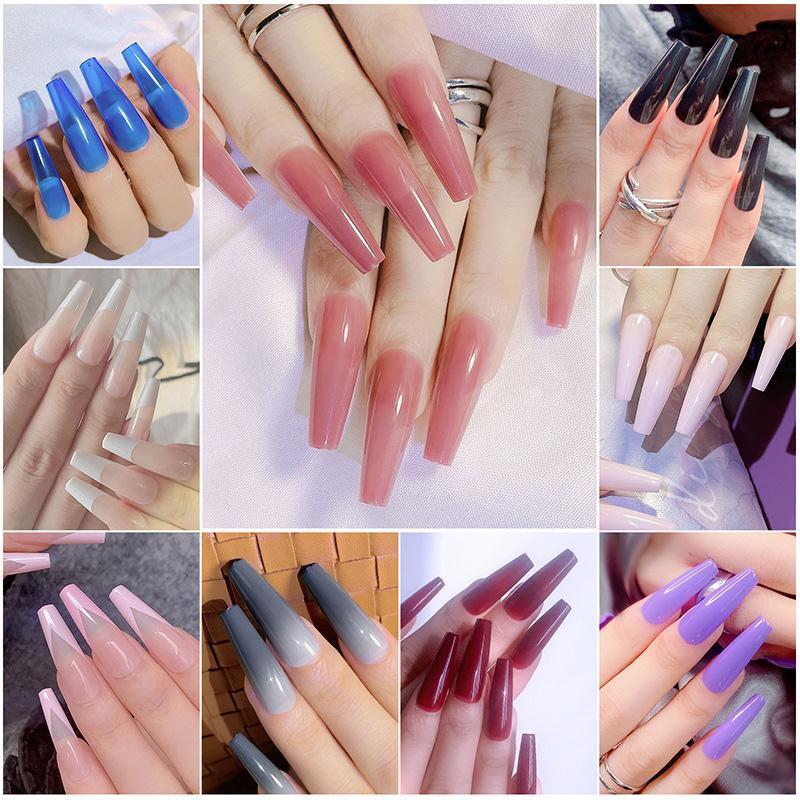 Customizable Multicolor Acrylic Fake Nails 96 Count
