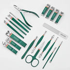 16-in-1 Stainless Steel Nail Cutter Set Multicolor Foldable Bag