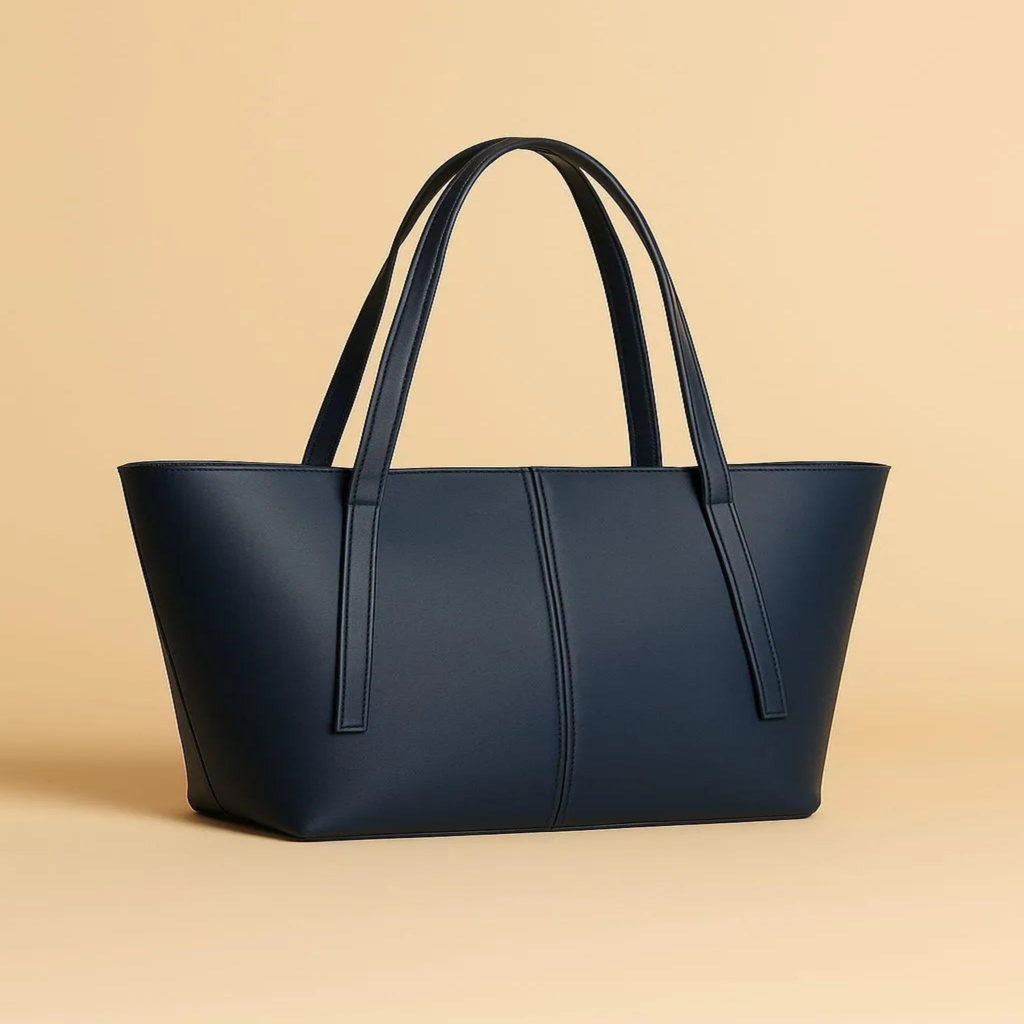 Black Rexine Women's Tote Bag 11x14" Top Handle
