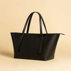 Black Rexine Women's Tote Bag 11x14" Top Handle