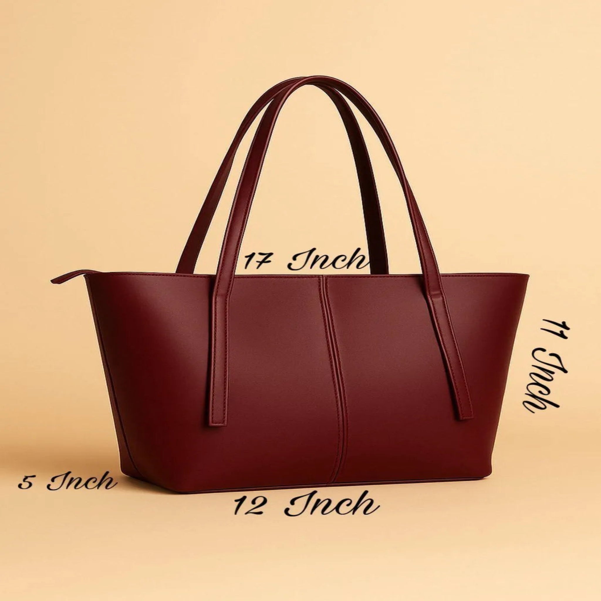 Black Rexine Women's Tote Bag 11x14" Top Handle
