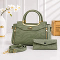 Women's Leather Printed Hand Bag Set