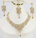 Golden Badam Patti Necklace Set for Women