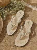 Pearl Pearl Flats for Women Elegant Sandal