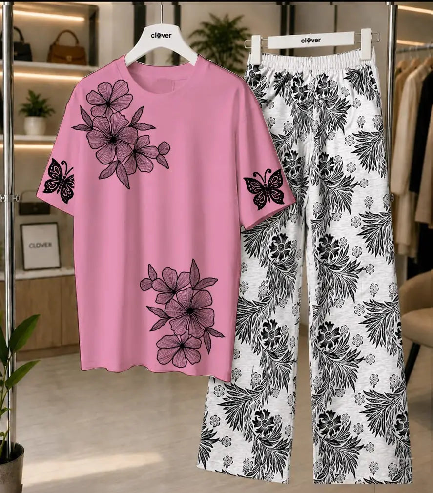 2 Pcs Women's Stitched Cotton Jersey Printed Night Suit