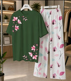 2 Pcs Women's Stitched Cotton Jersey Printed Night Suit