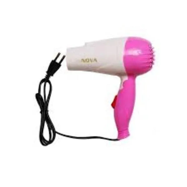 Nova Hair Dryer Pink White Fast Drying ABS