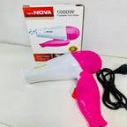 Nova Hair Dryer Pink White Fast Drying ABS