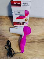 Nova Hair Dryer Pink White Fast Drying ABS
