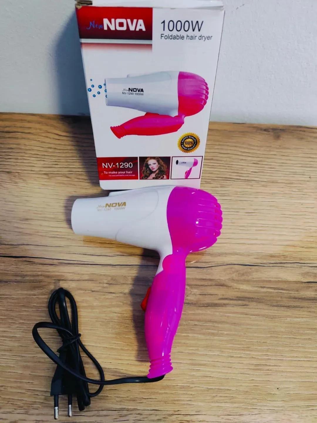 Nova Hair Dryer Pink White Fast Drying ABS