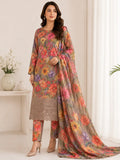 Chicken Kari Swiss Lawn 3 Piece Suit for Women | Digital Printed Lawn Dress with Aari Embroidered Chiffon Dupatta | Unstitched Summer Collection
