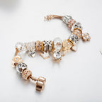 Crystal Beaded Bracelet Gold Silver Pakistani Women