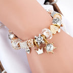Crystal Beaded Bracelet Gold Silver Pakistani Women