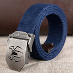 Men Spiderman Canvas Belt Gray Black Adjustable