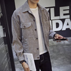 Men Slim Fit Autumn Casual Jacket Gray