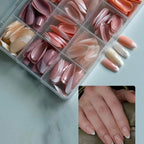 French Tip Nails 144 Pcs Nude Shades Boxed