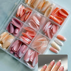 French Tip Nails 144 Pcs Nude Shades Boxed
