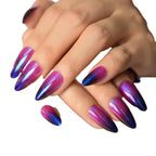 Multicolor Holographic Fake Nails ABS Plastic Bridal Party Wear