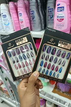 Multicolor Holographic Fake Nails ABS Plastic Bridal Party Wear