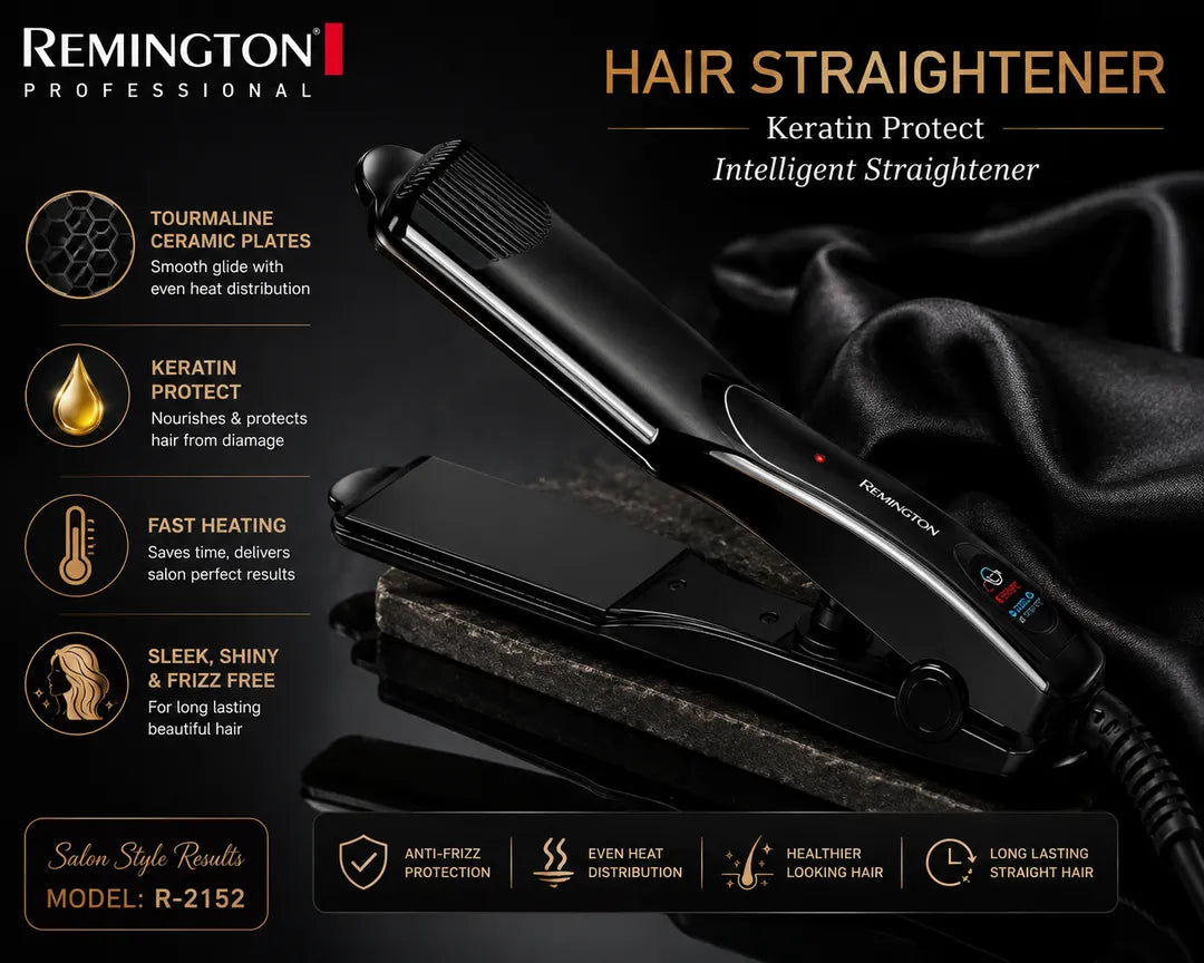 Keratin Protect Hair Straightener Tourmaline Ceramic Plates Model R-2152