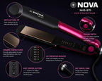 NOVA NHS-870 Professional Hair Straightener | Adjustable Temperature Control | Ceramic Coated Plates | Fast Heating Hair Styling Tool