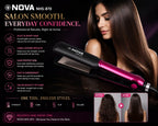 NOVA NHS-870 Professional Hair Straightener | Adjustable Temperature Control | Ceramic Coated Plates | Fast Heating Hair Styling Tool