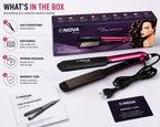 NOVA NHS-870 Professional Hair Straightener | Adjustable Temperature Control | Ceramic Coated Plates | Fast Heating Hair Styling Tool