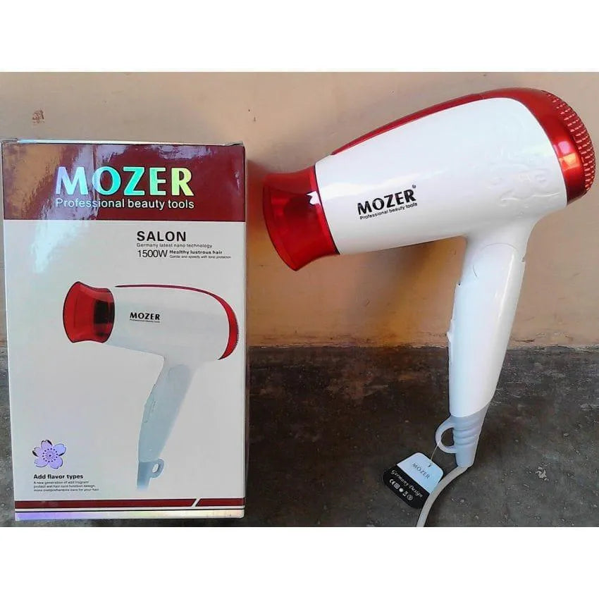 Mozer MZ-3310 Hair Dryer Red White Portable Salon Grade