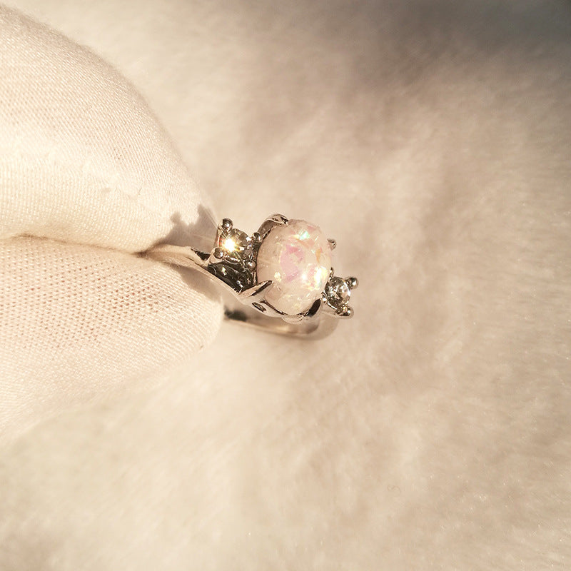 Women Couple Gem Ring White Fashion Jewelry