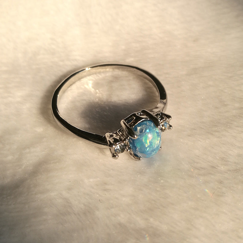 Women Couple Gem Ring White Fashion Jewelry